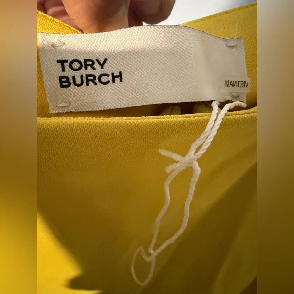 Tory Sport Tech Twill Ruffle Skort in yellow